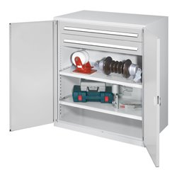 Kappes Schwerlastbeistellschrank Mod. 63 RAL 7035 Doppelwandtüren mit Ausstattung