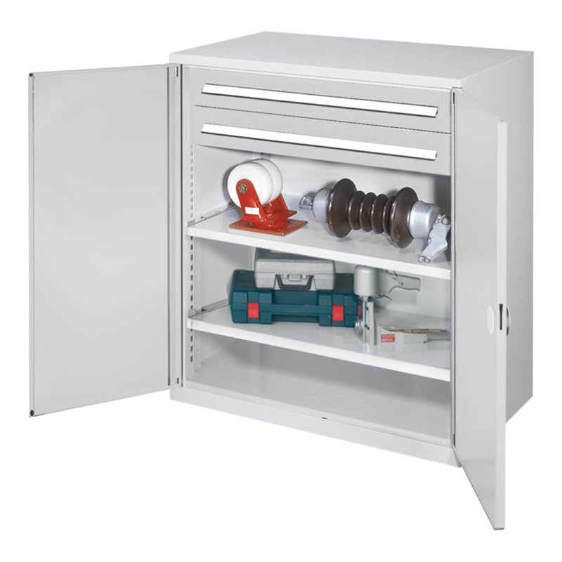 Kappes Schwerlastbeistellschrank Mod. 63 RAL 7035 Doppelwandtüren mit Ausstattung