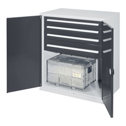 Kappes Schwerlastbeistellschrank Mod. 62 RAL 7035/7016 Doppelwandtüren mit Ausstattung