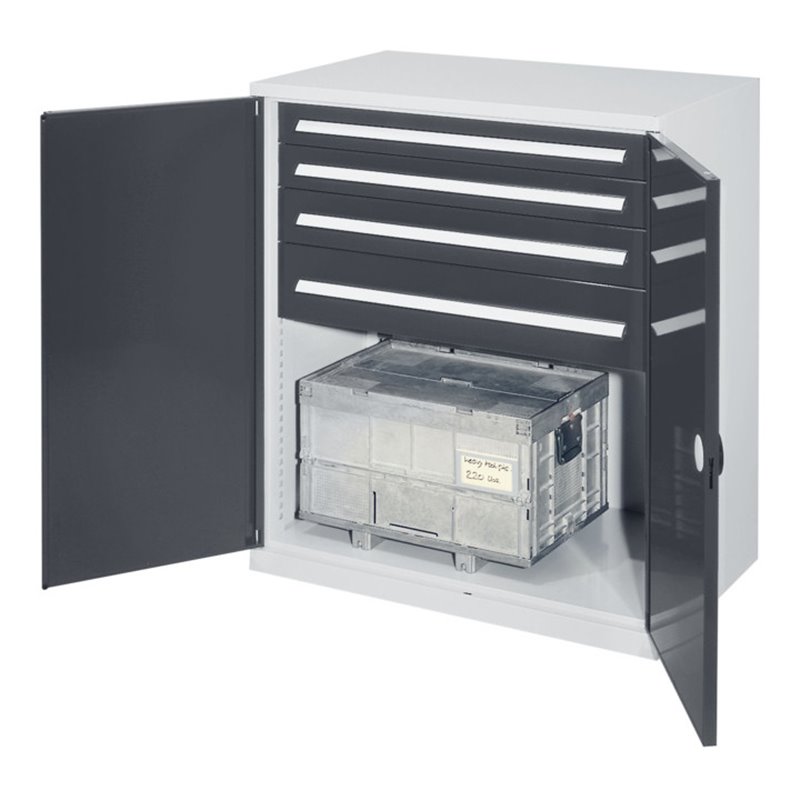 Kappes Schwerlastbeistellschrank Mod. 62 RAL 7035/7016 Doppelwandtüren mit Ausstattung