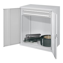 Kappes Schwerlastbeistellschrank Mod. 64 RAL 7035 Vollblechtüren mit Ausstattung