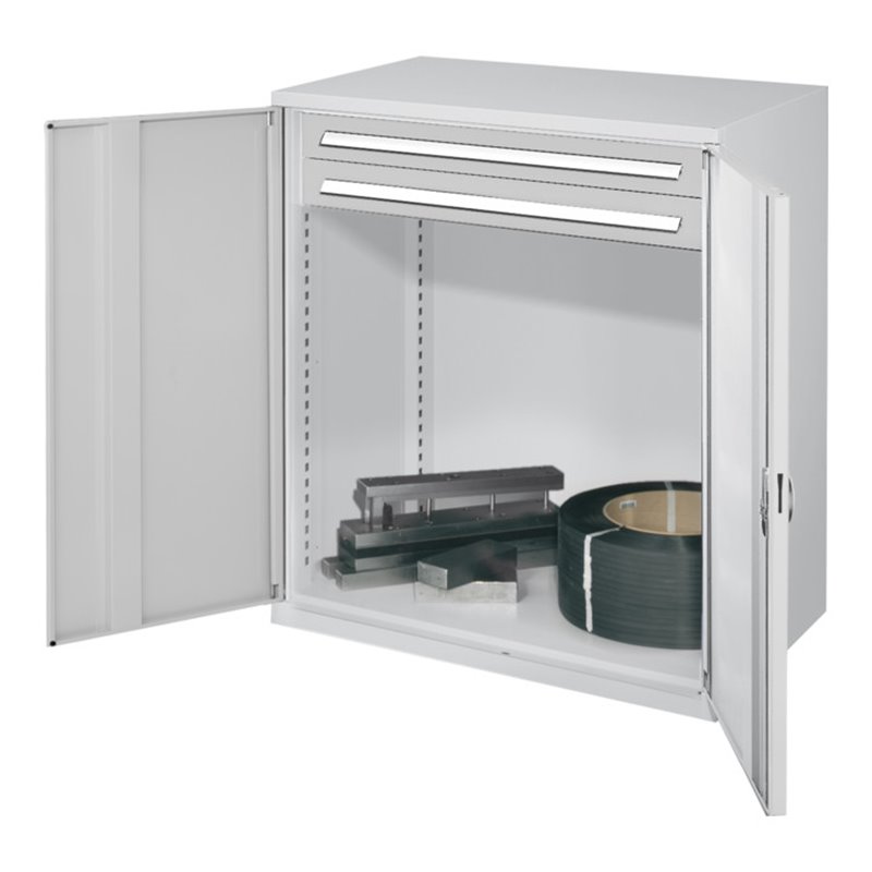 Kappes Schwerlastbeistellschrank Mod. 64 RAL 7035 Vollblechtüren mit Ausstattung