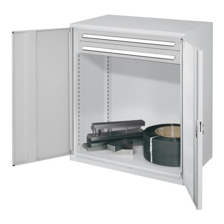 Kappes Schwerlastbeistellschrank Mod. 64 RAL 7035 Vollblechtüren mit Ausstattung