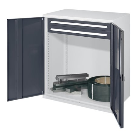 Kappes Schwerlastbeistellschrank Mod. 64 RAL 7035/7016 Vollblechtüren mit Ausstattung