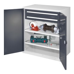 Kappes Schwerlastbeistellschrank Mod. 63 RAL 7035/7016 Doppelwandtüren mit Ausstattung