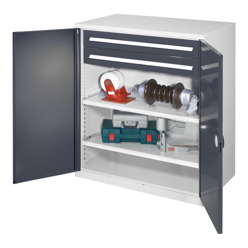 Kappes Schwerlastbeistellschrank Mod. 63 RAL 7035/7016 Doppelwandtüren mit Ausstattung