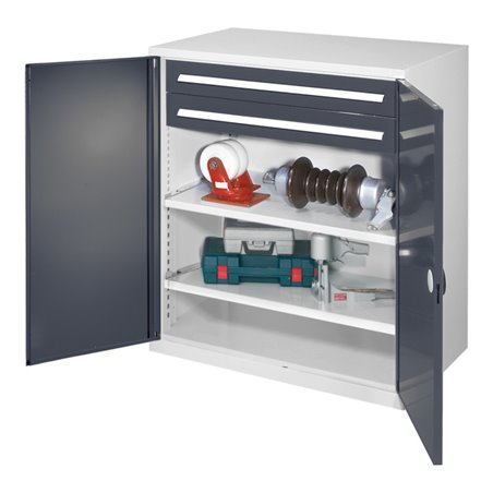 Kappes Schwerlastbeistellschrank Mod. 63 RAL 7035/7016 Doppelwandtüren mit Ausstattung