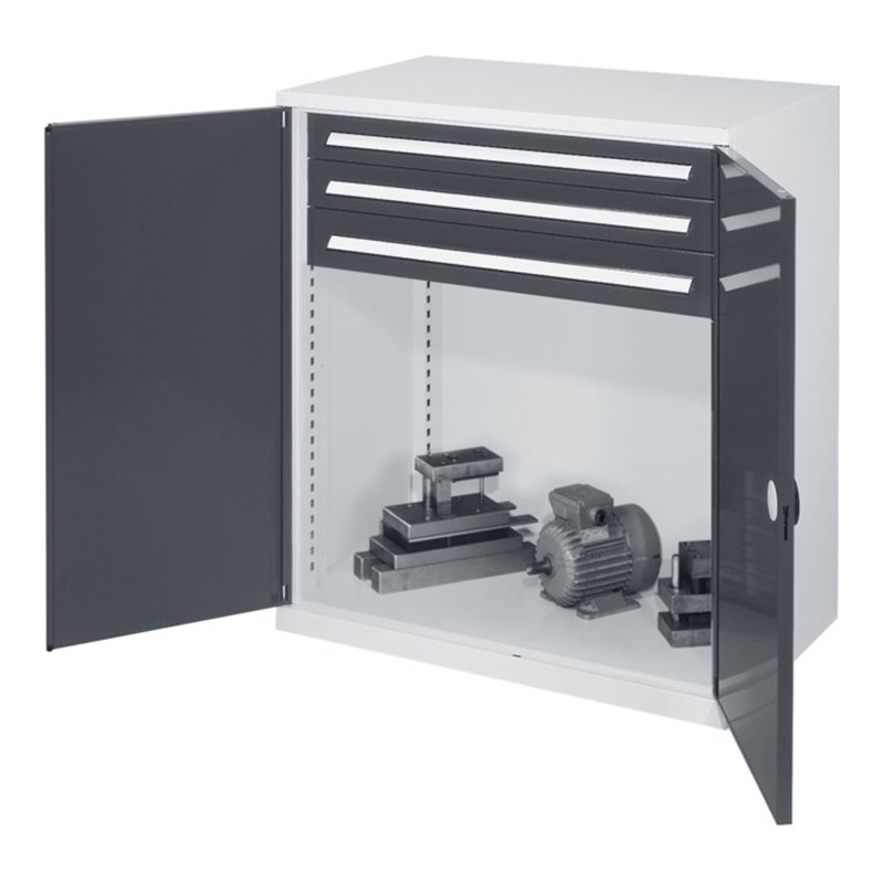 Kappes Schwerlastbeistellschrank Mod. 64 RAL 7035/7016 Doppelwandtüren mit Ausstattung