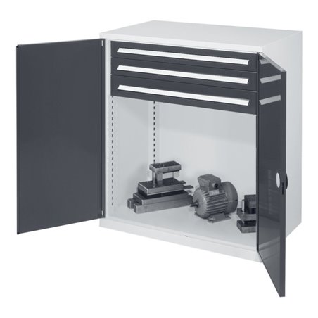 Kappes Schwerlastbeistellschrank Mod. 64 RAL 7035/7016 Doppelwandtüren mit Ausstattung