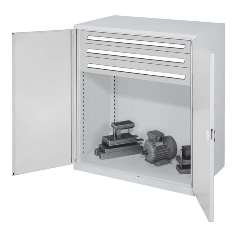 Kappes Schwerlastbeistellschrank Mod. 65 RAL 7035 Doppelwandtüren mit Ausstattung