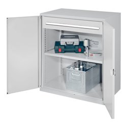 Kappes Schwerlastbeistellschrank Mod. 66 RAL 7035 Doppelwandtüren mit Ausstattung