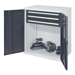 Kappes Schwerlastbeistellschrank Mod. 65 RAL 7035/7016 Vollblechtüren mit Ausstattung