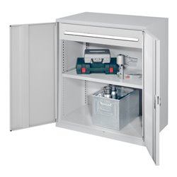 Kappes Schwerlastbeistellschrank Mod. 66 RAL 7035 Vollblechtüren mit Ausstattung