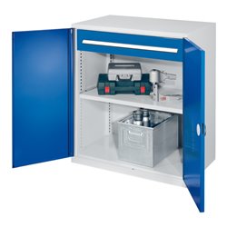 Kappes Schwerlastbeistellschrank Mod. 66 RAL 7035/5010 Doppelwandtüren mit Ausstattung