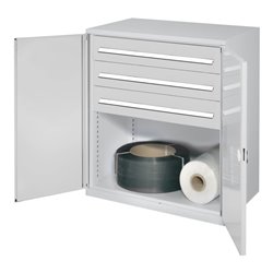 Kappes Schwerlastbeistellschrank Mod. 67 RAL 7035 Doppelwandtüren mit Ausstattung