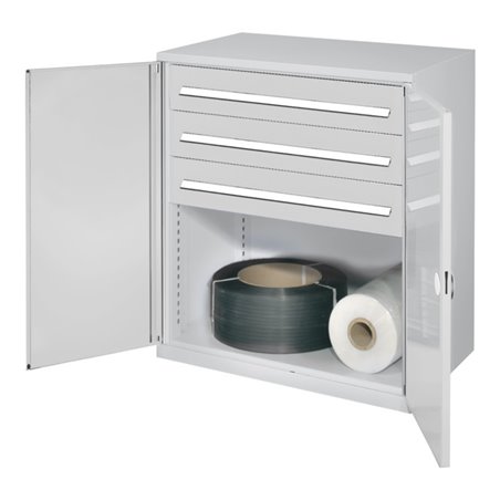 Kappes Schwerlastbeistellschrank Mod. 67 RAL 7035 Doppelwandtüren mit Ausstattung