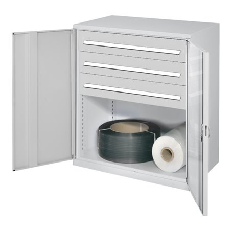 Kappes Schwerlastbeistellschrank Mod. 67 RAL 7035 Vollblechtüren mit Ausstattung