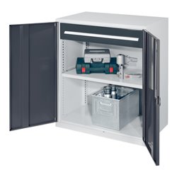 Kappes Schwerlastbeistellschrank Mod. 66 RAL 7035/7016 Vollblechtüren mit Ausstattung