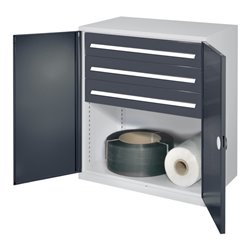 Kappes Schwerlastbeistellschrank Mod. 67 RAL 7035/7016 Doppelwandtüren mit Ausstattung