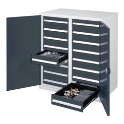 Kappes Schwerlastbeistellschrank Mod. 72 RAL 7035/7016 Doppelwandtüren mit Ausstattung