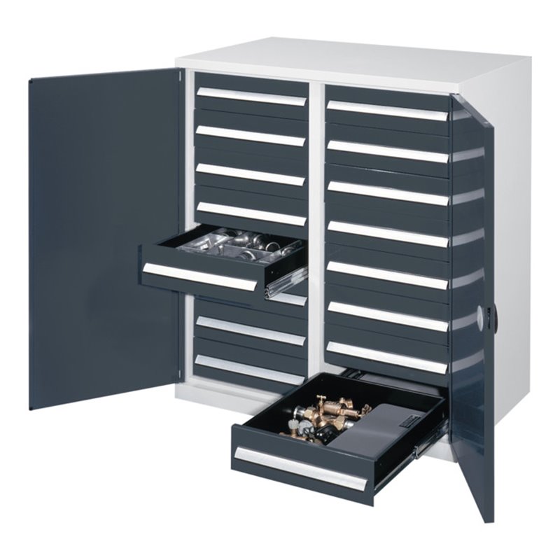 Kappes Schwerlastbeistellschrank Mod. 72 RAL 7035/7016 Doppelwandtüren mit Ausstattung