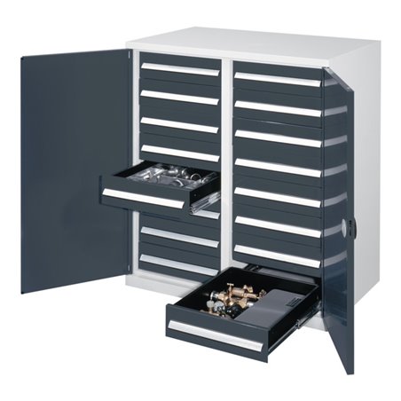 Kappes Schwerlastbeistellschrank Mod. 72 RAL 7035/7016 Doppelwandtüren mit Ausstattung