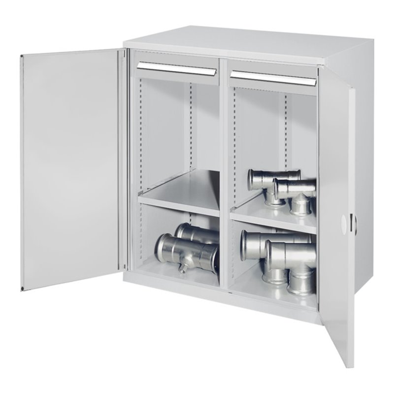 Kappes Schwerlastbeistellschrank Mod. 73 RAL 7035 Doppelwandtüren mit Ausstattung