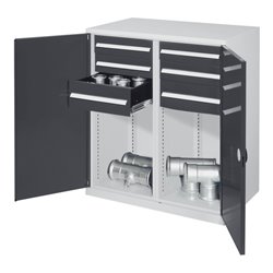 Kappes Schwerlastbeistellschrank Mod. 74 RAL 7035/7016 Doppelwandtüren mit Ausstattung