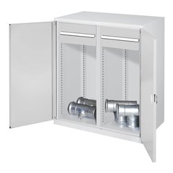 Kappes Schwerlastbeistellschrank Mod. 75 RAL 7035 Doppelwandtüren 2 Schubladen