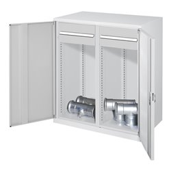 Kappes Schwerlastbeistellschrank Mod. 75 RAL 7035 Vollblechtüren 2 Schubladen