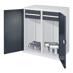 Kappes Schwerlastbeistellschrank Mod. 75 RAL 7035/7016 Doppelwandtüren 2 Schubladen