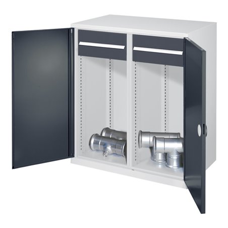 Kappes Schwerlastbeistellschrank Mod. 75 RAL 7035/7016 Doppelwandtüren 2 Schubladen