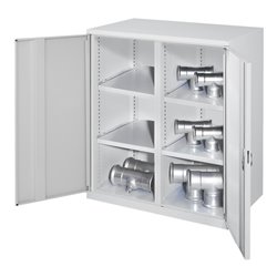 Kappes Schwerlastbeistellschrank Mod. 75 RAL 7035 Vollblechtüren 4 Fachböden