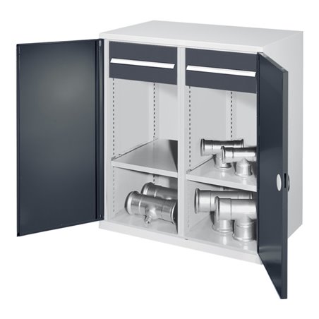 Kappes Schwerlastbeistellschrank Mod. 76 RAL 7035/7016 Doppelwandtüren mit Ausstattung