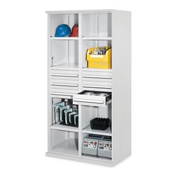 Kappes Schwerlastregal Mod. 53 MMT RAL 7035 6 Schubladen 6 Fachböden