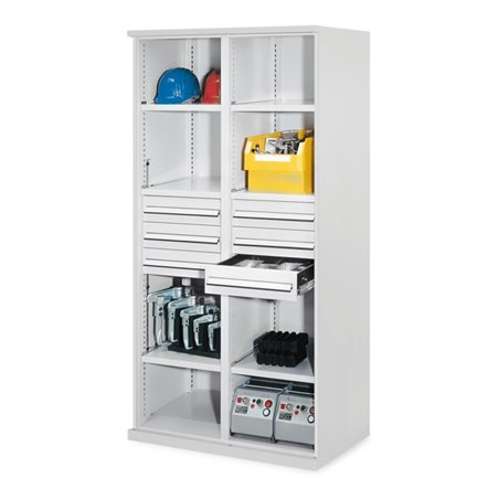 Kappes Schwerlastregal Mod. 53 MMT RAL 7035 6 Schubladen 6 Fachböden