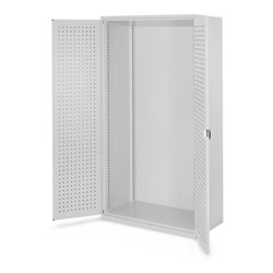 Kappes Schwerlastschrank Leergehäuse Mod. 40 RAL 7035 Tür innen Lochplatten