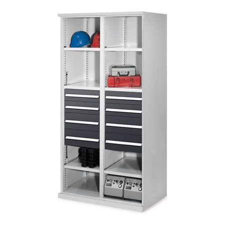 Kappes Schwerlastregal Mod. 54 MMT RAL 7035/7016 8 Schubladen 6 Fachböden