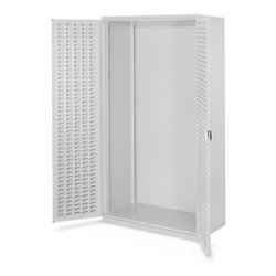 Kappes Schwerlastschrank Leergehäuse Mod. 40 RAL 7035 Tür innen Schlitzplatten