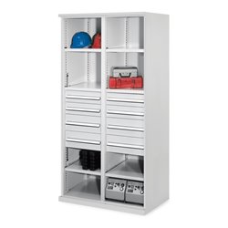 Kappes Schwerlastregal Mod. 54 MMT RAL 7035 8 Schubladen 6 Fachböden