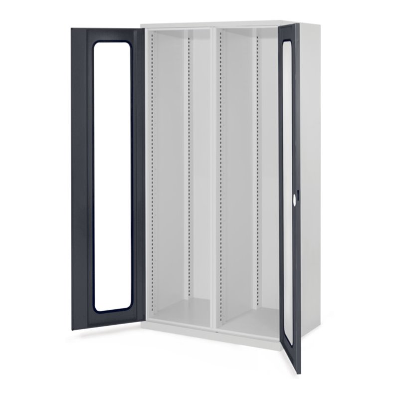 Kappes Schwerlastschrank Leergehäuse Mod. 50 RAL 7035/7016 Sichtfenstertüren