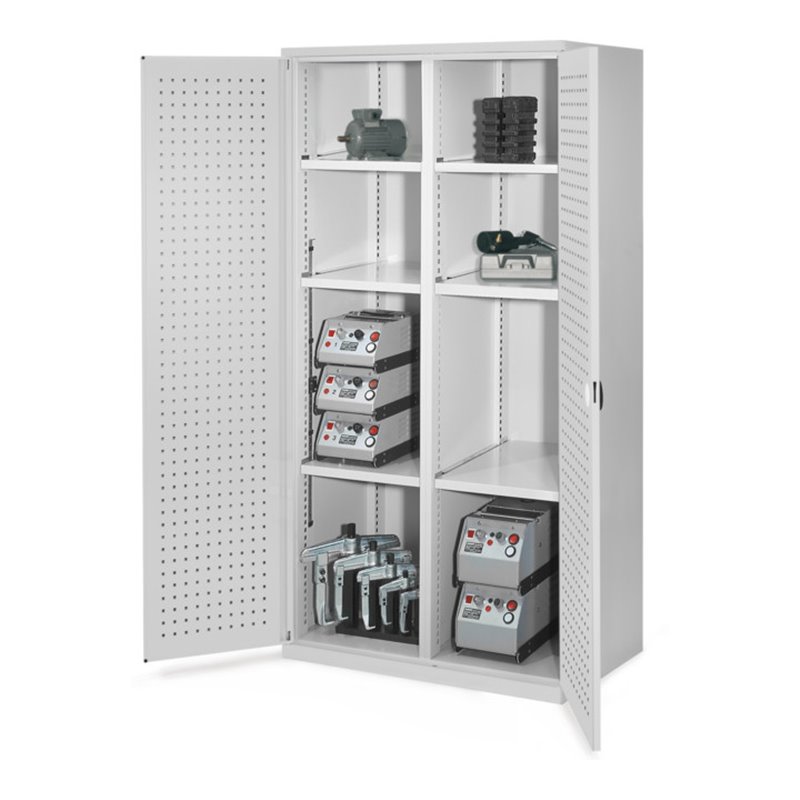 Kappes Schwerlastschrank MMT Mod. 51 RAL 7035 Türen innen Lochplatten