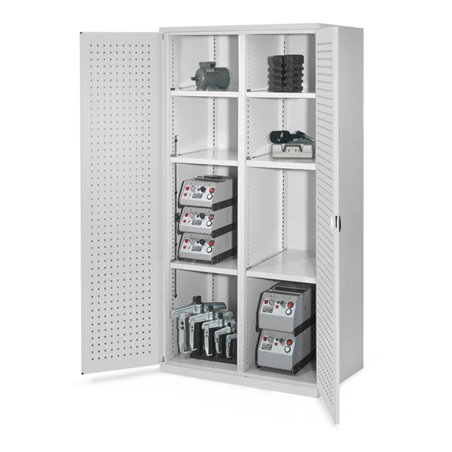 Kappes Schwerlastschrank MMT Mod. 51 RAL 7035 Türen innen Lochplatten