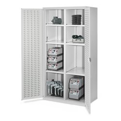 Kappes Schwerlastschrank MMT Mod. 51 RAL 7035 Türen innen Schlitzplatten