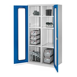 Kappes Schwerlastschrank MMT Mod. 51 RAL 7035/5010 Sichtfenstertüren