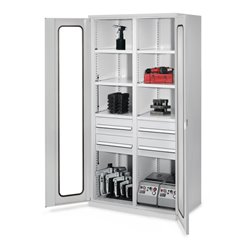 Kappes Schwerlastschrank MMT Mod. 52 RAL 7035 Sichtfenstertüren