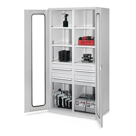 Kappes Schwerlastschrank MMT Mod. 52 RAL 7035 Sichtfenstertüren