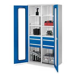 Kappes Schwerlastschrank MMT Mod. 52 RAL7035/5010 Sichtfenstertüren