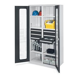 Kappes Schwerlastschrank MMT Mod. 53 RAL 7035/7016 Sichtfenstertüren