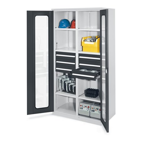 Kappes Schwerlastschrank MMT Mod. 53 RAL 7035/7016 Sichtfenstertüren